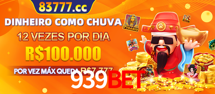 Banner do programa de recompensas Recomende para amigos do 939BET, detalhando os bônus por convidar amigos, com prêmios que chegam a R$288.888.